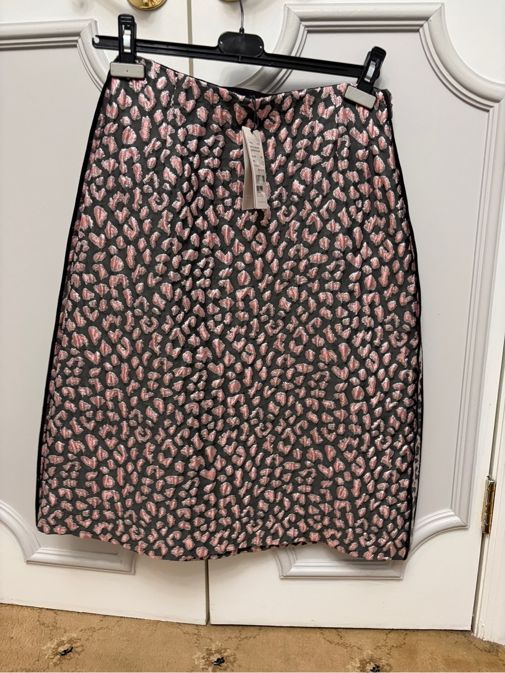 DOROTHEE SCHUMERACHER Women's Pink Leopard Jacquard Pencil slight alone  Skirt